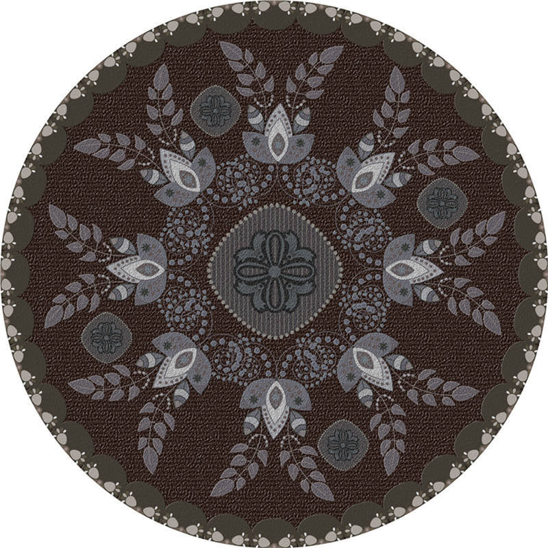 Lisslune | Moroccan Living Room Carpet Multicolored Flower Carpet Polyester Machine Washable Stain Resistant Non-Slip Backing Carpet