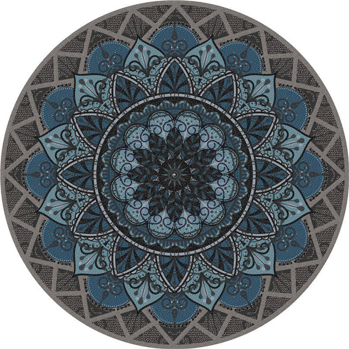 Lisslune | Moroccan Living Room Carpet Multicolored Flower Carpet Polyester Machine Washable Stain Resistant Non-Slip Backing Carpet