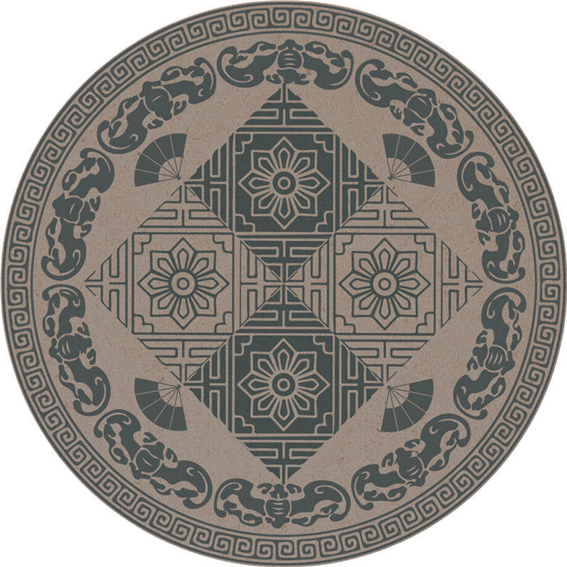 Lisslune | Moroccan Living Room Carpet Multicolored Flower Carpet Polyester Machine Washable Stain Resistant Non-Slip Backing Carpet