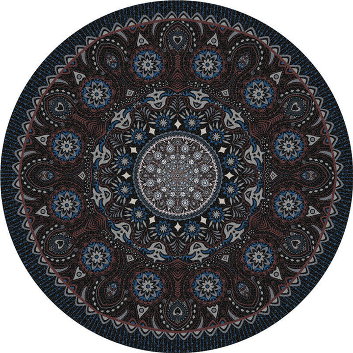 Lisslune | Moroccan Living Room Carpet Multicolored Flower Carpet Polyester Machine Washable Stain Resistant Non-Slip Backing Carpet