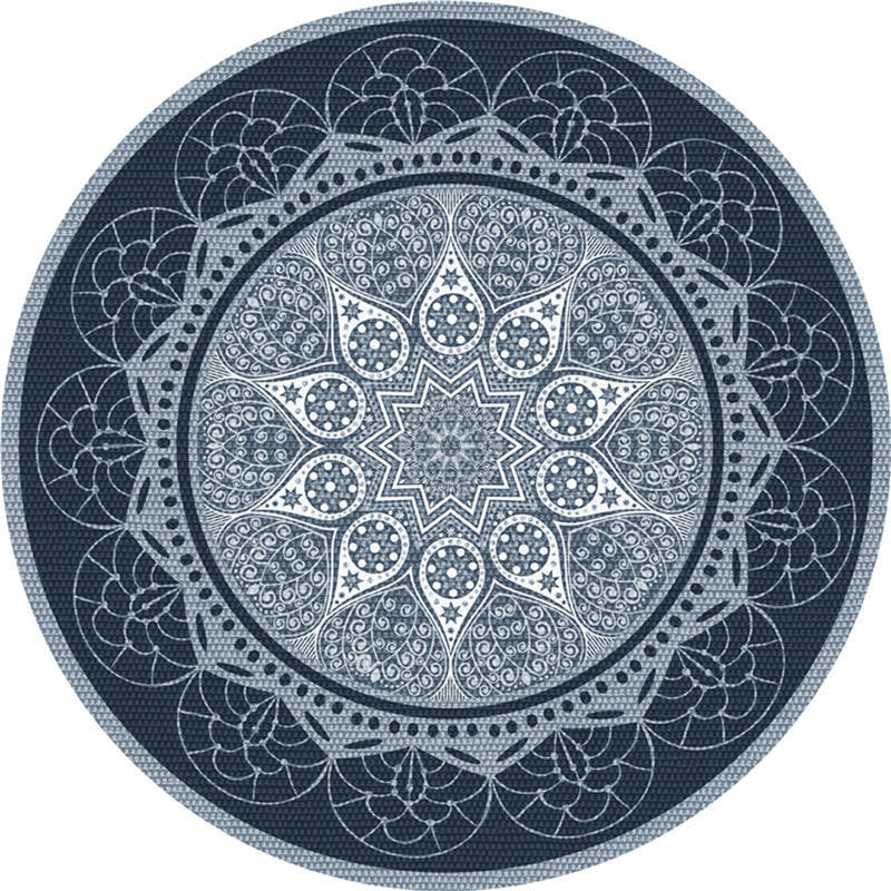 Lisslune | Moroccan Living Room Carpet Multicolored Flower Carpet Polyester Machine Washable Stain Resistant Non-Slip Backing Carpet