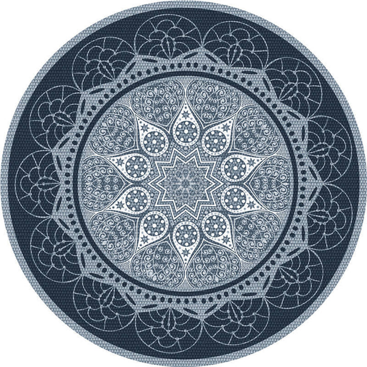 Lisslune | Moroccan Living Room Carpet Multicolored Flower Carpet Polyester Machine Washable Stain Resistant Non-Slip Backing Carpet