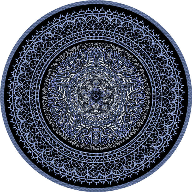Lisslune | Moroccan Living Room Carpet Multicolored Flower Carpet Polyester Machine Washable Stain Resistant Non-Slip Backing Carpet