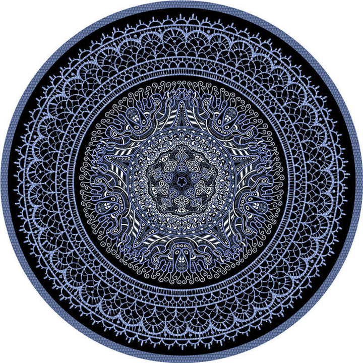 Lisslune | Moroccan Living Room Carpet Multicolored Flower Carpet Polyester Machine Washable Stain Resistant Non-Slip Backing Carpet