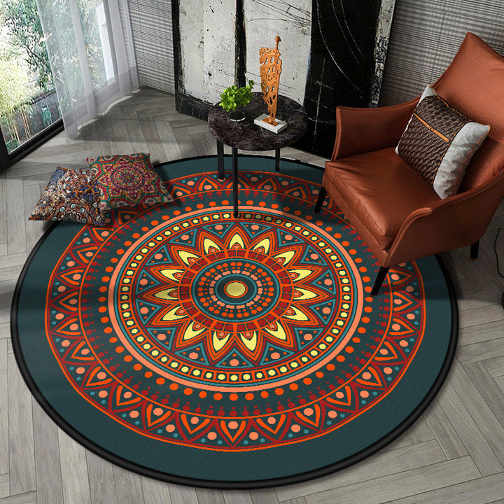 Lisslune | Nostalgic Multicolor Tribeprint Carpet Polypropylene Moroccan Carpet Pet Friendly Stain Resistant Non-Slip Carpet for Large Room