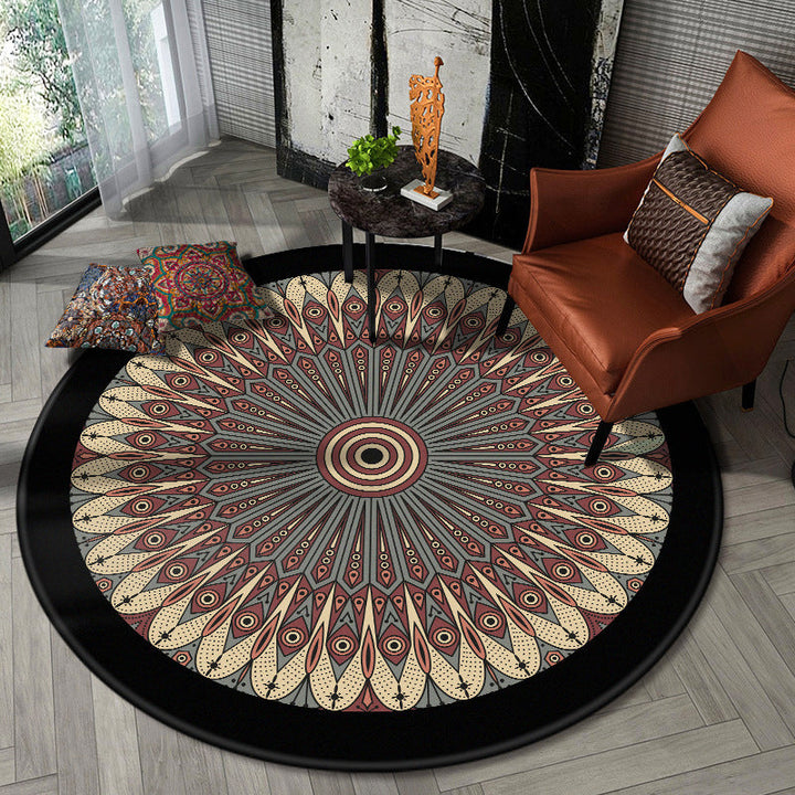 Lisslune | Nostalgic Multicolor Tribeprint Carpet Polypropylene Moroccan Carpet Pet Friendly Stain Resistant Non-Slip Carpet for Large Room