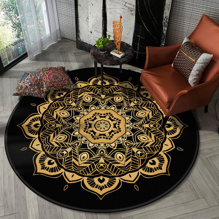 Lisslune | Nostalgic Multicolor Tribeprint Carpet Polypropylene Moroccan Carpet Pet Friendly Stain Resistant Non-Slip Carpet for Large Room