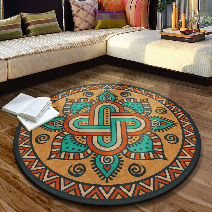 Lisslune | Multicolored Moroccan rug Synthetic floral pattern rug with non-slip backing stain-resistant machine washable rug for the dining room
