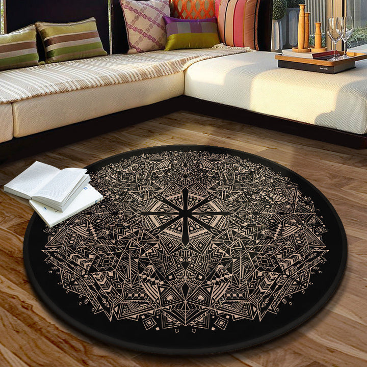 Lisslune | Multicolored Moroccan rug Synthetic floral pattern rug with non-slip backing stain-resistant machine washable rug for the dining room