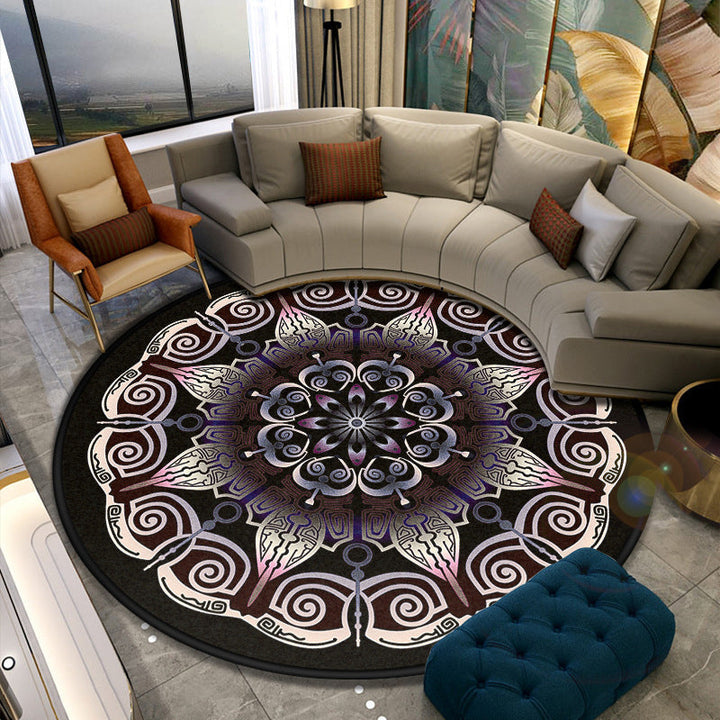 Lisslune | Turkish Style Living Room Carpet Colorful Flower Carpet Synthetic Pet-Friendly Machine Washable Non-Slip Carpet