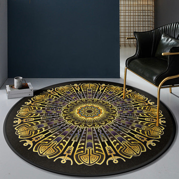 Lisslune | Persian Bedroom Rug Multicolor Tribal Floral Rug Polyester Stain Resistant Non-Slip Back Washable Area Rug