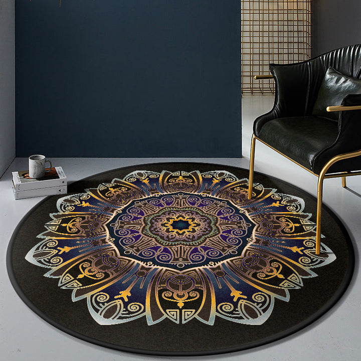 Lisslune | Persian Bedroom Rug Multicolor Tribal Floral Rug Polyester Stain Resistant Non-Slip Back Washable Area Rug