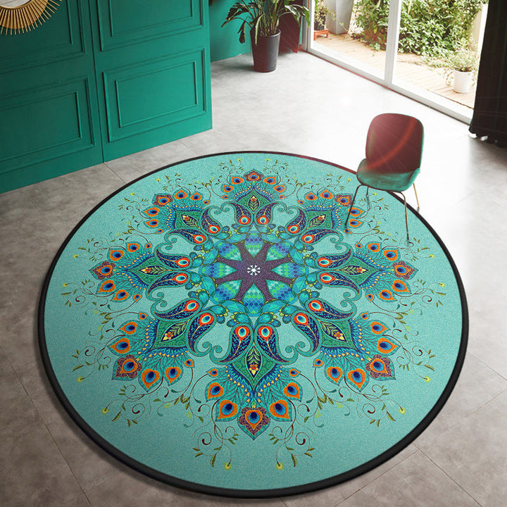 Lisslune | Multi Color Doormat Moroccan Flowers Area Rug Synthetic Non-Slip Stain Resistant Pet Friendly Rug