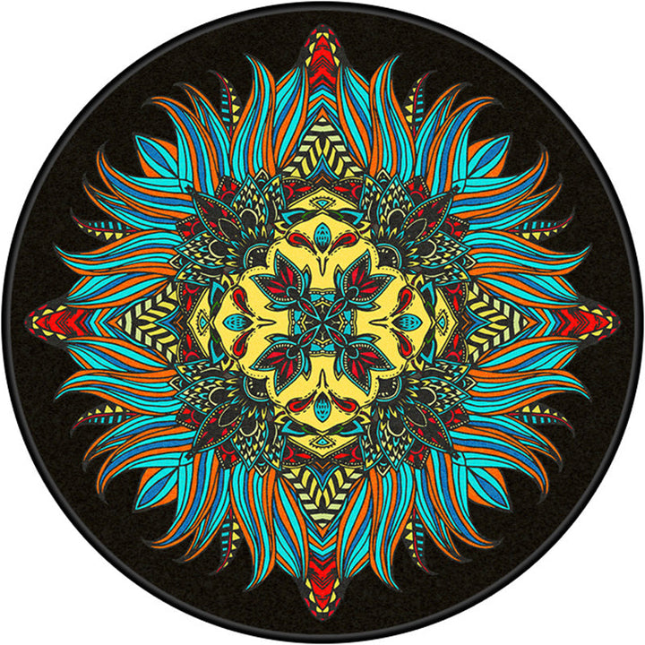 Lisslune | Multi Color Doormat Moroccan Flowers Area Rug Synthetic Non-Slip Stain Resistant Pet Friendly Rug
