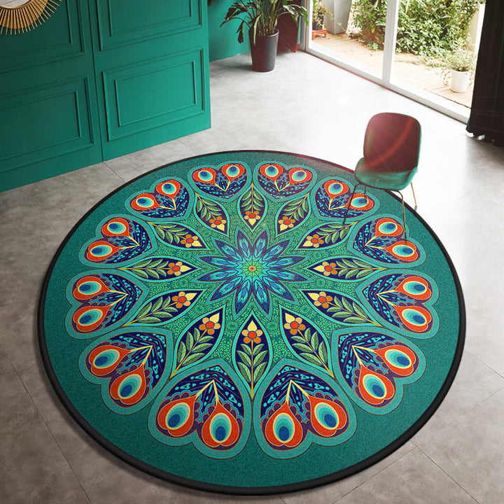 Lisslune | Multi Color Doormat Moroccan Flowers Area Rug Synthetic Non-Slip Stain Resistant Pet Friendly Rug