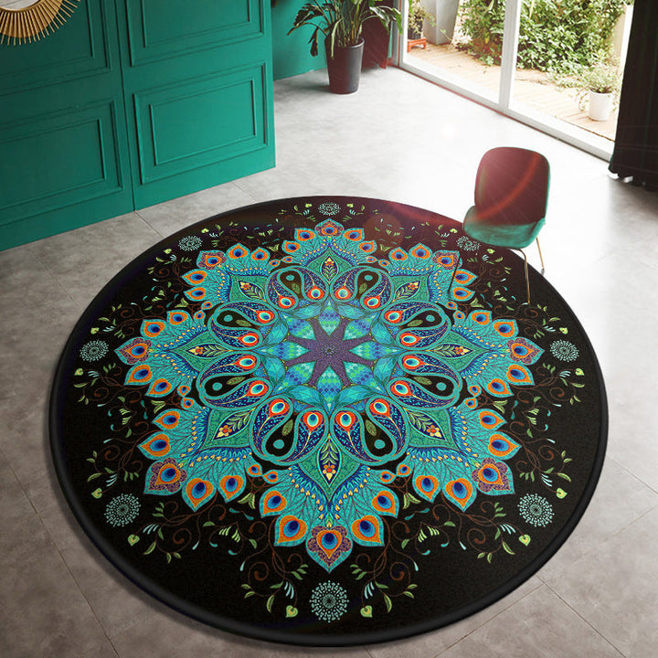 Lisslune | Multi Color Doormat Moroccan Flowers Area Rug Synthetic Non-Slip Stain Resistant Pet Friendly Rug