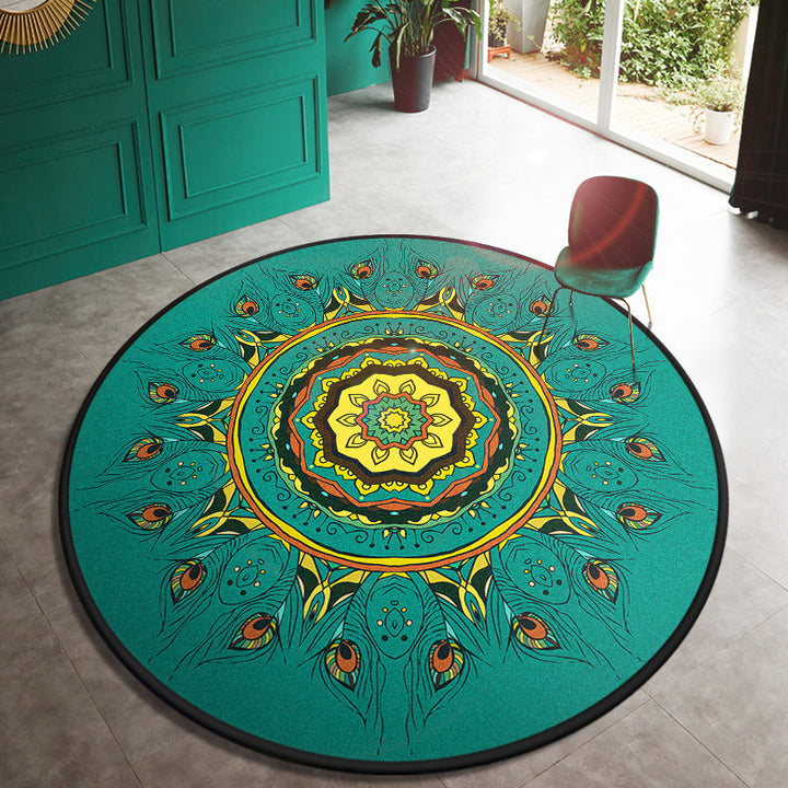 Lisslune | Multi Color Doormat Moroccan Flowers Area Rug Synthetic Non-Slip Stain Resistant Pet Friendly Rug