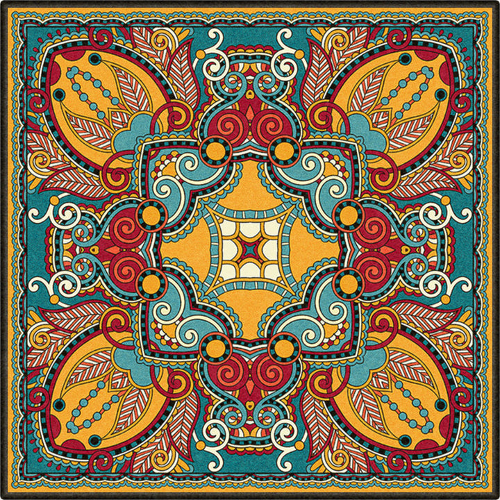 Lisslune | Persian Door Mat Multi Color Tribal Print Rug Polypropylene Pet Friendly Non-Slip Stain Resistant Rug