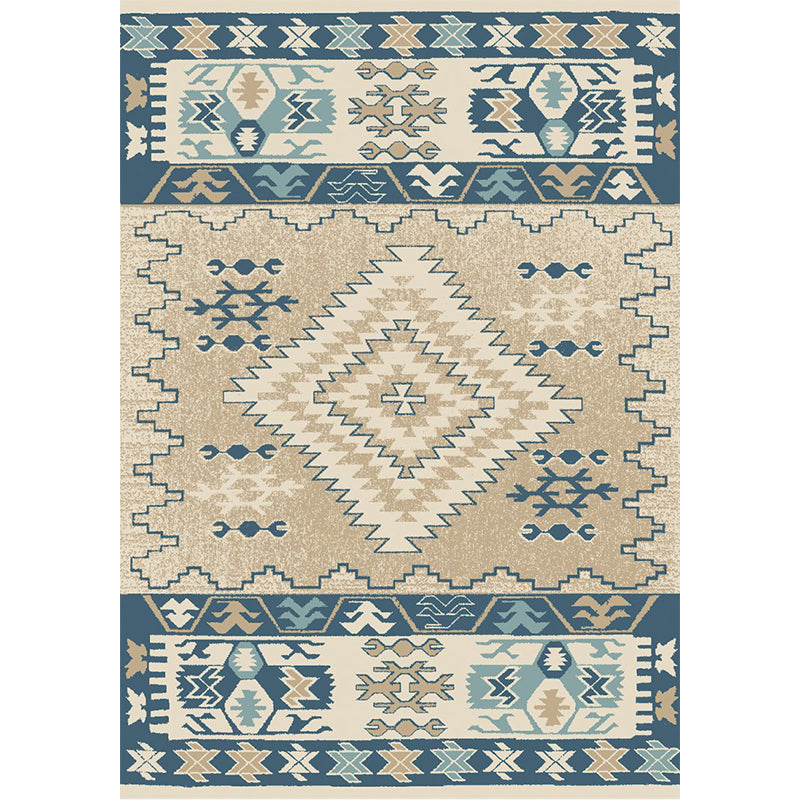 Lisslune | Unusual diamond patterned rug Multicolored Moroccan rug Polyester pet-friendly stain resistant non-slip rug for the living room