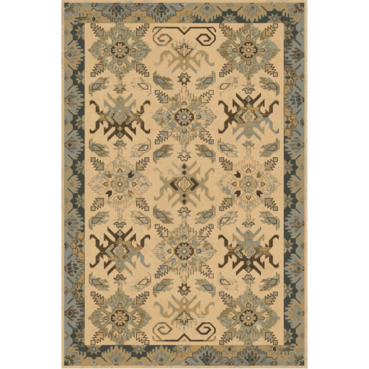 Lisslune | Unusual diamond patterned rug Multicolored Moroccan rug Polyester pet-friendly stain resistant non-slip rug for the living room