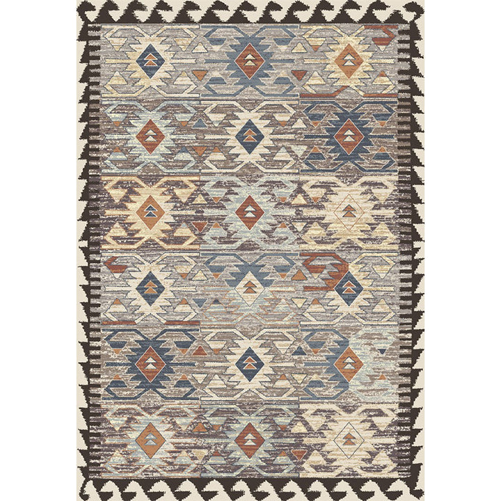 Lisslune | Unusual diamond patterned rug Multicolored Moroccan rug Polyester pet-friendly stain resistant non-slip rug for the living room