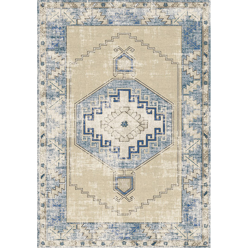 Lisslune | Unusual diamond patterned rug Multicolored Moroccan rug Polyester pet-friendly stain resistant non-slip rug for the living room