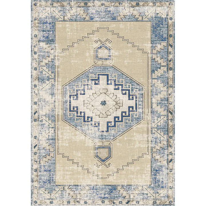 Lisslune | Unusual diamond patterned rug Multicolored Moroccan rug Polyester pet-friendly stain resistant non-slip rug for the living room