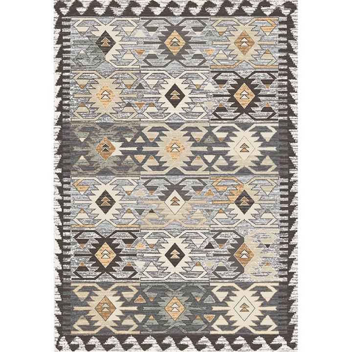 Lisslune | Unusual diamond patterned rug Multicolored Moroccan rug Polyester pet-friendly stain resistant non-slip rug for the living room