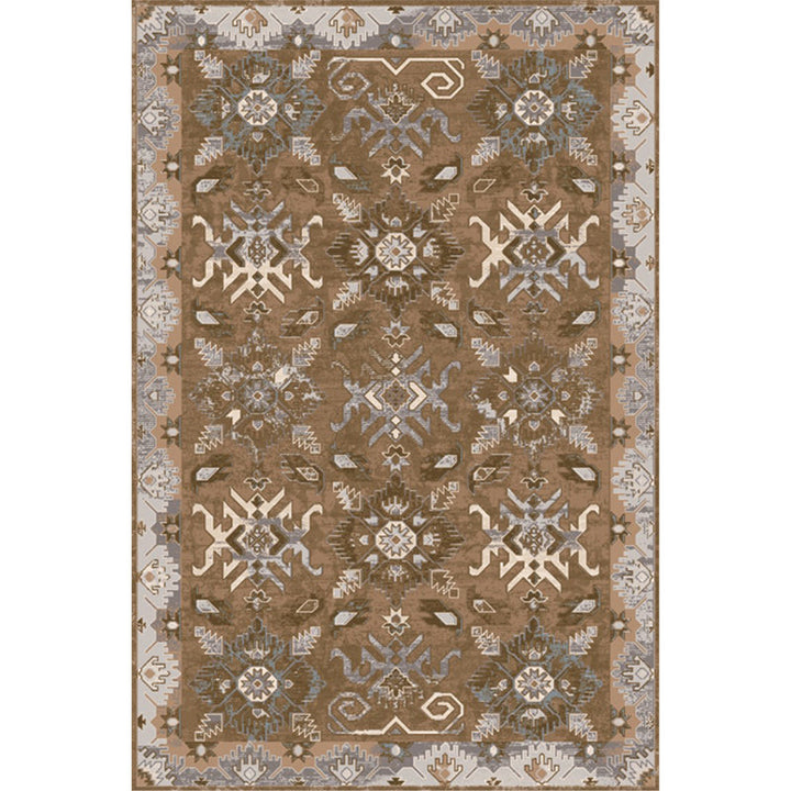 Lisslune | Unusual diamond patterned rug Multicolored Moroccan rug Polyester pet-friendly stain resistant non-slip rug for the living room