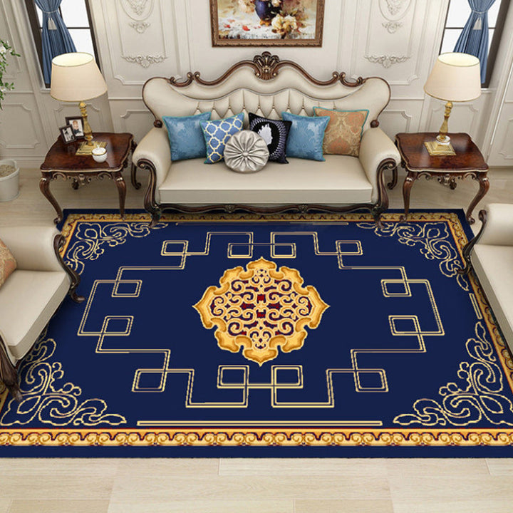 Lisslune | Elegant Chinoiserie Rug Multicolor Floral Area Rug Non-Slip Backing Stain-Resistant Pet-Friendly Rug for Living Room