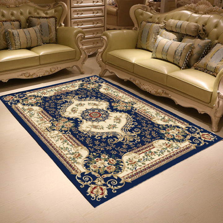Lisslune | Elegant Chinoiserie Rug Multicolor Floral Area Rug Non-Slip Backing Stain-Resistant Pet-Friendly Rug for Living Room