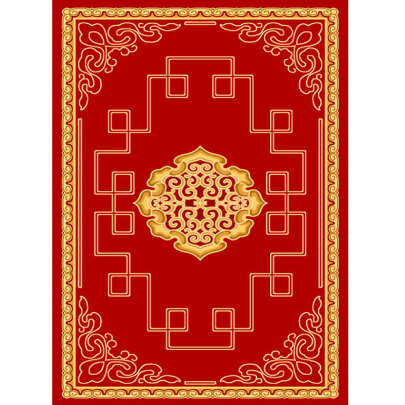 Lisslune | Elegant Chinoiserie Rug Multicolor Floral Area Rug Non-Slip Backing Stain-Resistant Pet-Friendly Rug for Living Room