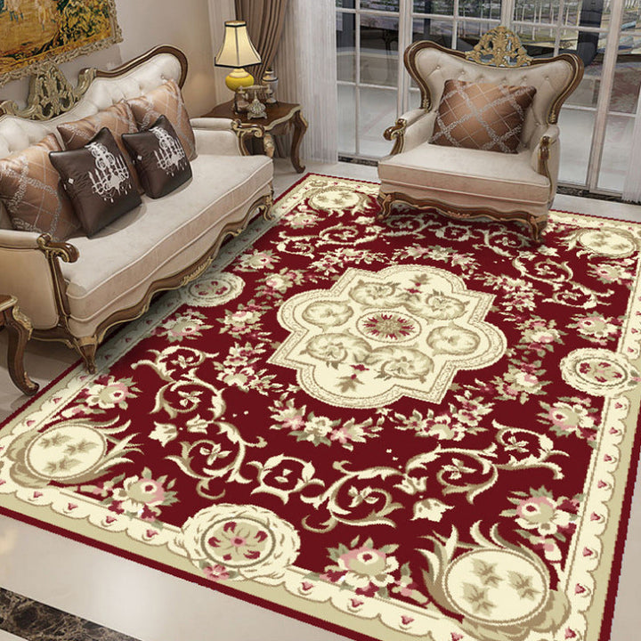 Lisslune | Elegant Chinoiserie Rug Multicolor Floral Area Rug Non-Slip Backing Stain-Resistant Pet-Friendly Rug for Living Room