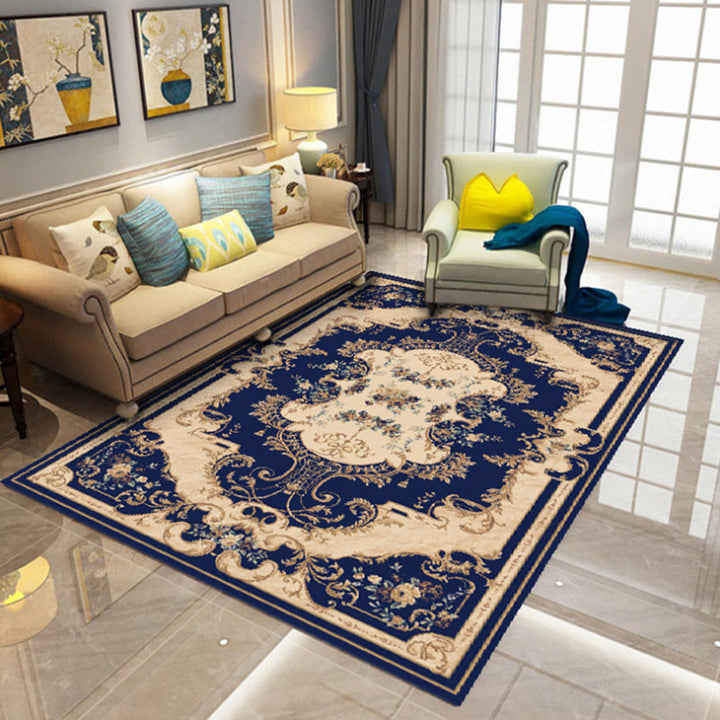 Lisslune | Elegant Chinoiserie Rug Multicolor Floral Area Rug Non-Slip Backing Stain-Resistant Pet-Friendly Rug for Living Room