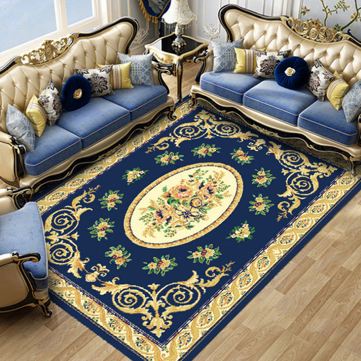 Lisslune | Elegant Chinoiserie Rug Multicolor Floral Area Rug Non-Slip Backing Stain-Resistant Pet-Friendly Rug for Living Room