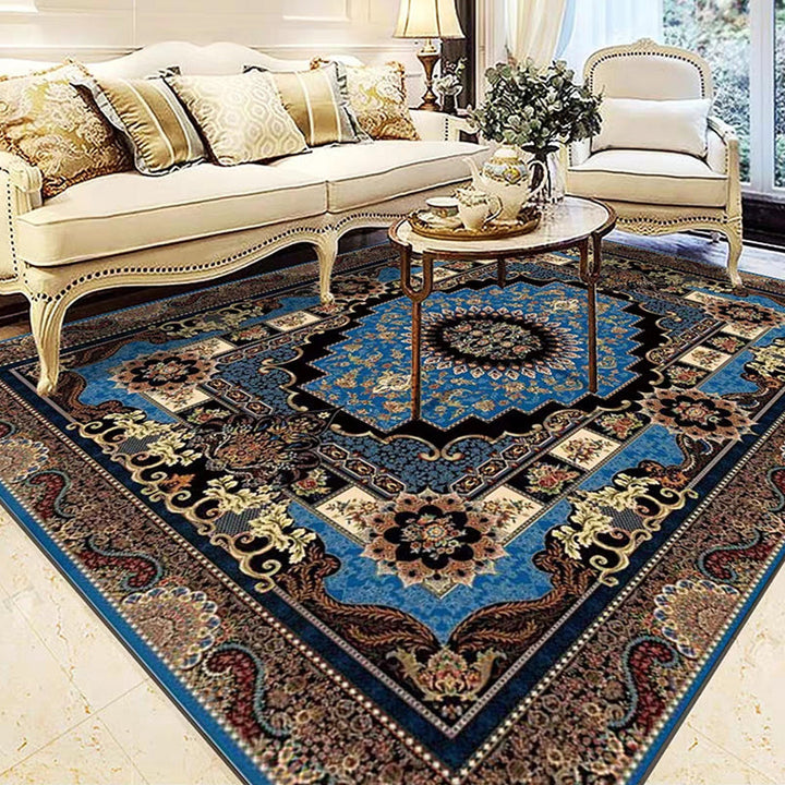Lisslune | Glam Persian Indoor Dress Multicolored Floral Pattern Dress Non-Slip Back Machine Washable Pet Friendly Carpet for Living Room