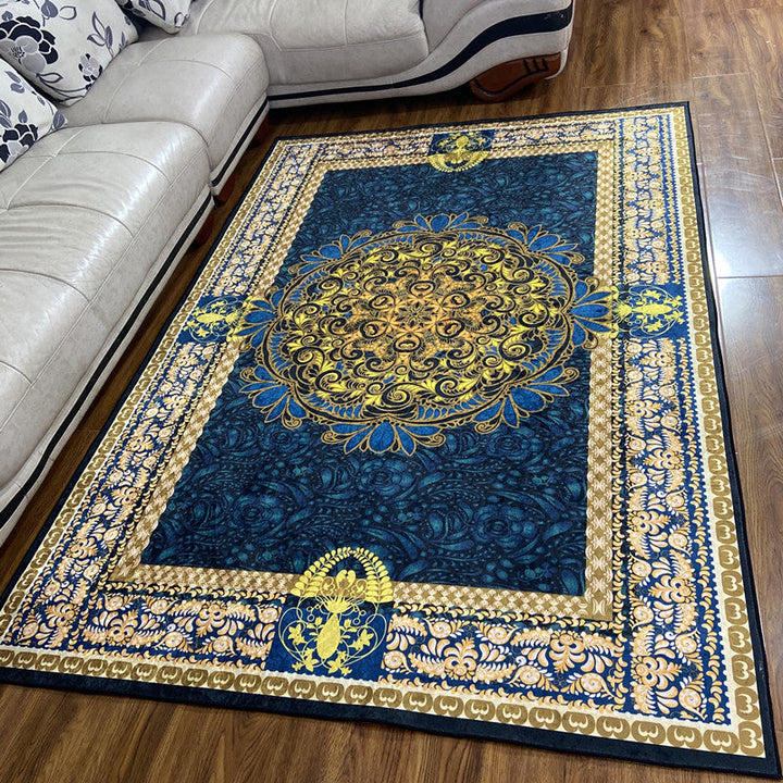 Lisslune | Glam Persian Indoor Dress Multicolored Floral Pattern Dress Non-Slip Back Machine Washable Pet Friendly Carpet for Living Room