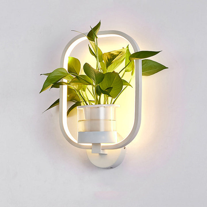 Skørter | Geometric Ring Living Room Plants Wall Lamp Light Aluminium Simple Minimalist LED Wall Mount Light