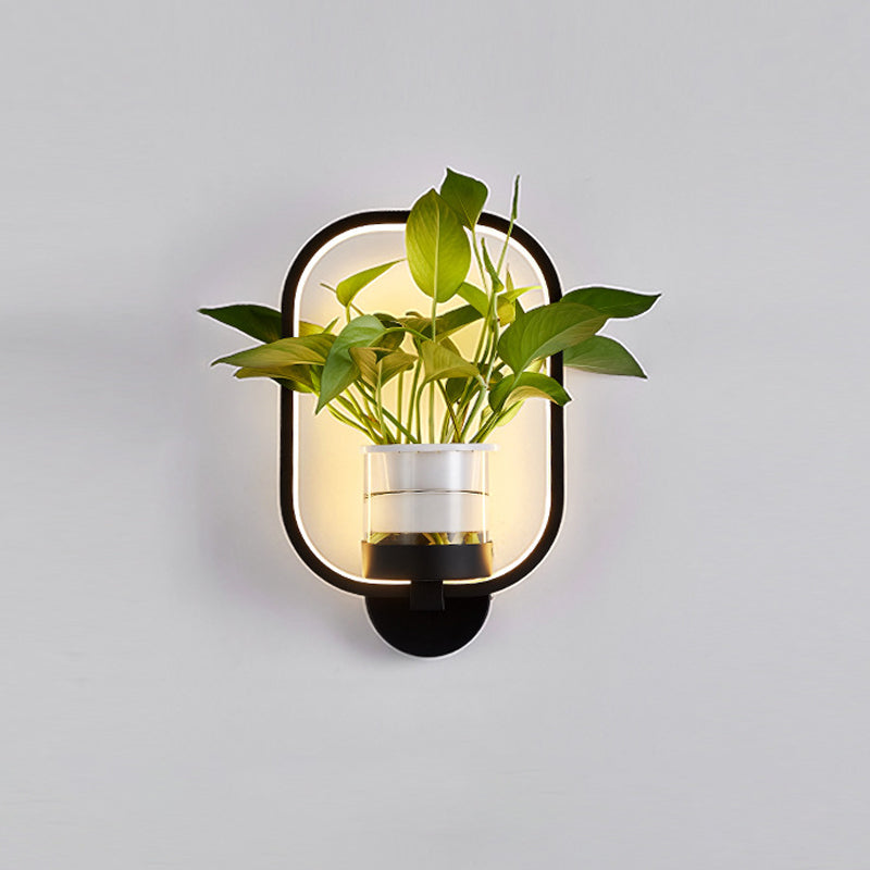 Skørter | Geometric Ring Living Room Plants Wall Lamp Light Aluminium Simple Minimalist LED Wall Mount Light
