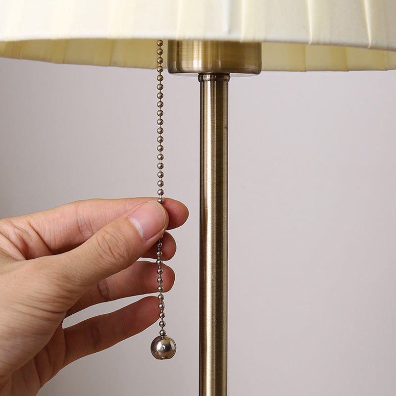 Lisslune | AstralGlow - Elegant Fabric Empire Shade Table Lamp with Pull Chain