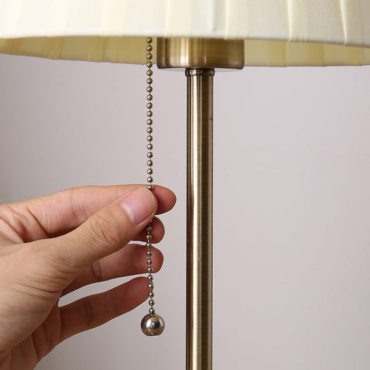 Lisslune | AstralGlow - Elegant Fabric Empire Shade Table Lamp with Pull Chain