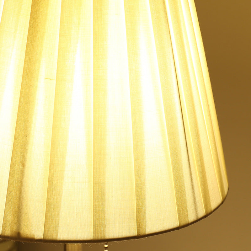 Lisslune | AstralGlow - Elegant Fabric Empire Shade Table Lamp with Pull Chain