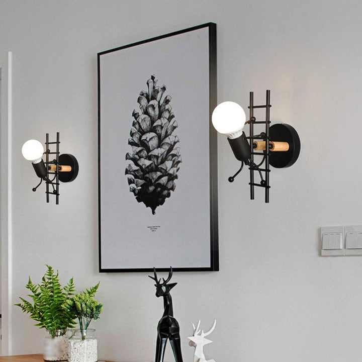 Skørter | Climbing Step Man Bedroom Wall Light Iron 1-Light Decorative Wall Lighting Fixture