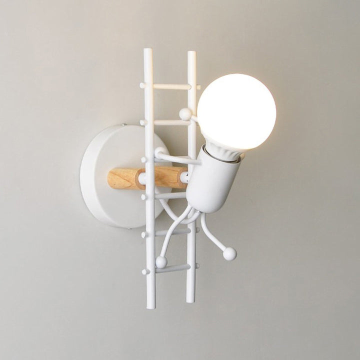 Skørter | Climbing Step Man Bedroom Wall Light Iron 1-Light Decorative Wall Lighting Fixture