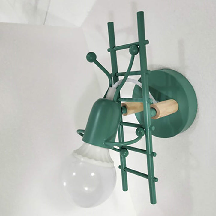 Skørter | Climbing Step Man Bedroom Wall Light Iron 1-Light Decorative Wall Lighting Fixture