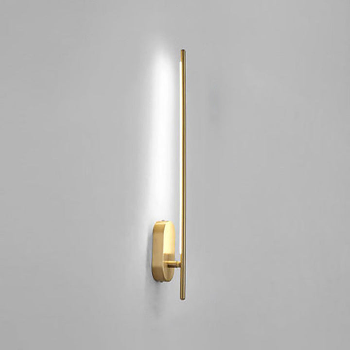 Lisslune | Stab-shaped Metal Wall Light Contemporary Gold LED Wall-mounted Lamp for the Living Room