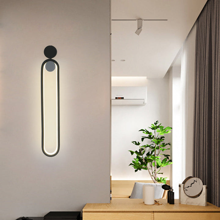 Lisslune | Black rectangular LED wall-mounted light simplicity metal rotatable wall lamp lighting