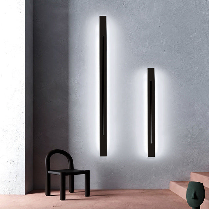 Skørter | Simple Rod-Shaped LED Wall Light Metal Living Room Wall Candle Holder Lighting