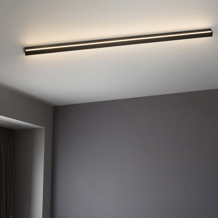 Lisslune | Rectangular Linear Wall Reading Light Minimalist Metal Bedroom LED Wall Mounted Lighting in Black