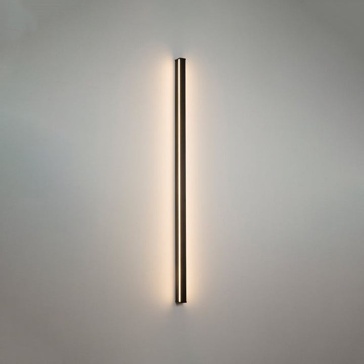 Lisslune | Rectangular Linear Wall Reading Light Minimalist Metal Bedroom LED Wall Mounted Lighting in Black